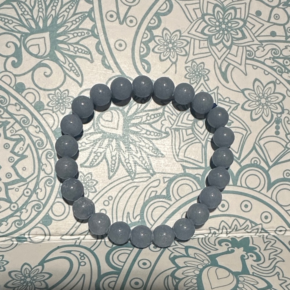 Genuine Blue Angelite Bracelet